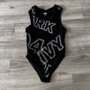 Ivy park black and white graphic leotard/ bodysuit